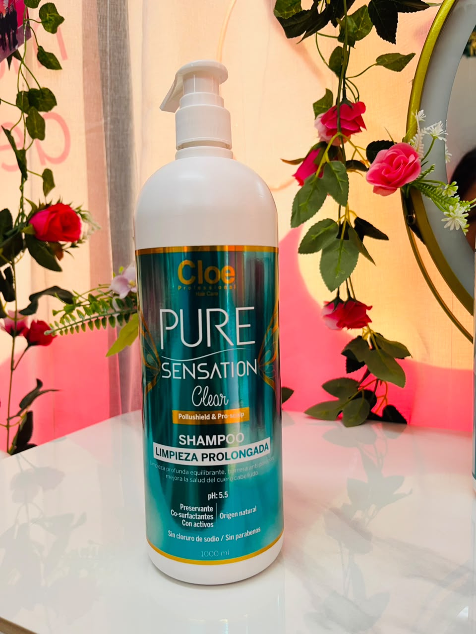 🧴 Shampoo Profesional Cloe Pure Sensation Clear 1000 ml – Limpieza Profunda y Frescura Duradera