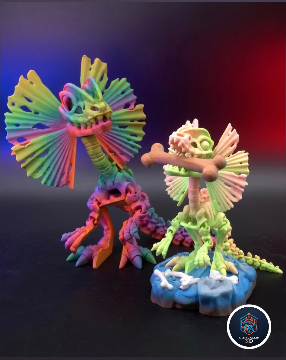 🦖 DILOPHOSAURIO — FIGURA 3D ARTICULADA - Imagen 4