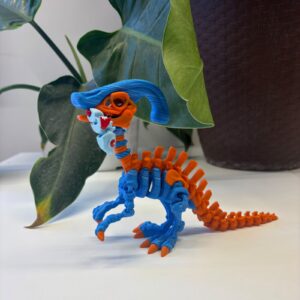 🦅 PARASAUROLOPHUS ESQUELETOR — FIGURA 3D ARTICULADA