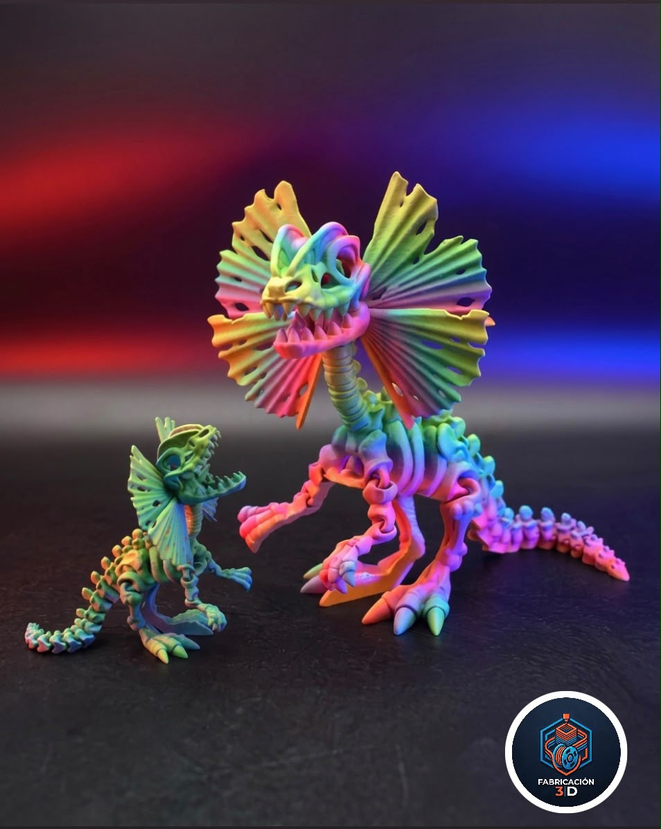 🦖 DILOPHOSAURIO — FIGURA 3D ARTICULADA - Imagen 2