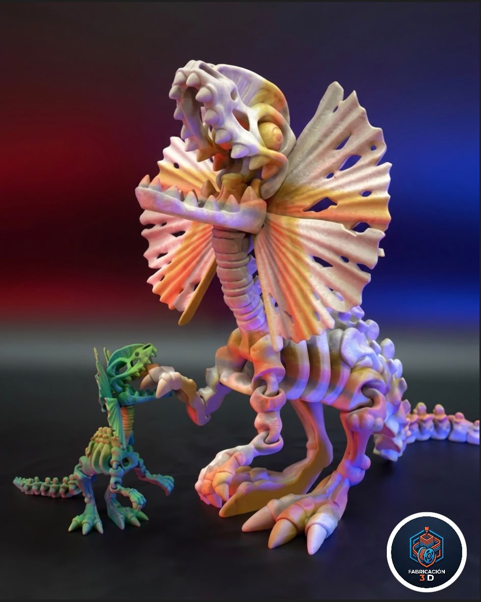 🦖 DILOPHOSAURIO — FIGURA 3D ARTICULADA - Imagen 3